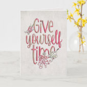 Carte Penser à votre citation (Fleur jaune)