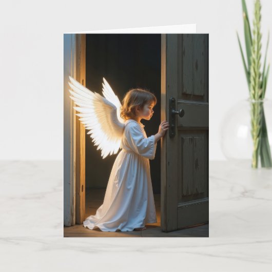 Carte Penser à votre enfant ange (Devant)