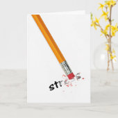 Carte Penser à votre gomme de stress (Fleur jaune)