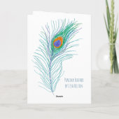 Carte Penser à votre main Peacock Feather (Dos)