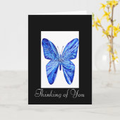 Carte Penser à votre papillon (Fleur jaune)