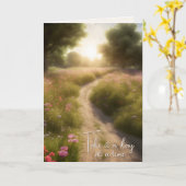 Carte Penser à votre pays prairie (Fleur jaune)