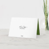 Carte Penser à votre souris sous une feuille humide (Dos)