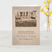 Carte Penser à vous à l'été Camp Vintage (Fleur jaune)