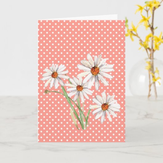 Carte Penser À Vous Aquarelle Faisy (Fleur jaune)