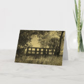 Carte Penser à vous avec une porte dans la nature (Devant)