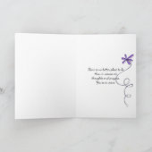 Carte penser à vous-baskets violets avec bouquet de marg (Intérieur)