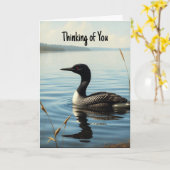 Carte Penser à vous Belle sauvagine de plongée (Fleur jaune)