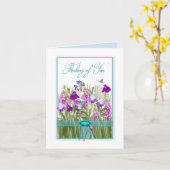 Carte Penser à vous, Belles fleurs des jardins (Fleur jaune)