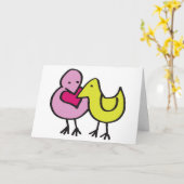 Carte Penser à vous cardent (Fleur jaune)