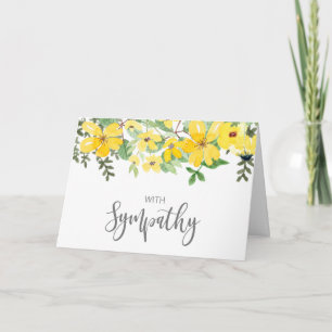 Carte penser à vous condoléances endeuillée perte aimée