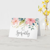 Carte penser à vous condoléances endeuillée perte aimée (Fleur jaune)