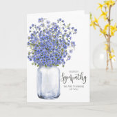 Carte penser à vous condoléances endeuillée perte aimée (Fleur jaune)