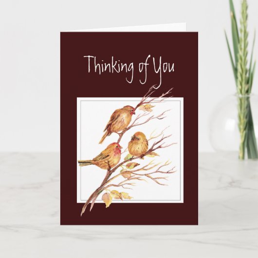 Carte Penser à vous, Écriture, Matthieu 6:26, Oiseaux (Devant)