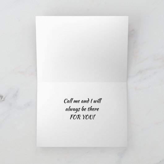 CARTE PENSER À VOUS EN CE MOMENT DIFFICILE (Intérieur)