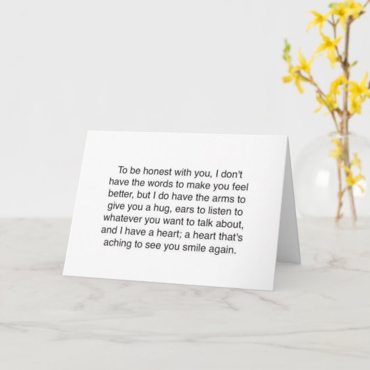 CARTE PENSER À VOUS EN CE MOMENT DIFFICILE (Fleur jaune)