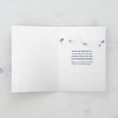 Carte penser à vous Espoir texte sur le denim bleu effil (Intérieur)