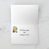 Carte Penser à vous et envoyer notre amour (Intérieur)