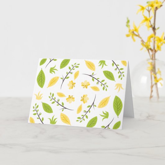 Carte Penser à vous et envoyer notre amour (Fleur jaune)