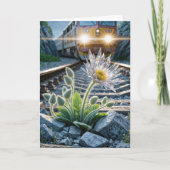 Carte Penser à vous Fleur de verre (Devant)