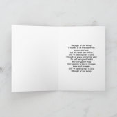 Carte Penser à vous, Fleurs de cerisiers, rose et vert (Intérieur)