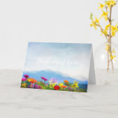 Carte Penser à vous Fleurs sauvages sur la peinture de m (Fleur jaune)