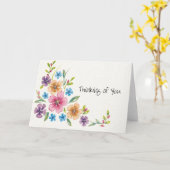 Carte Penser à vous fleurs vierge de marguerite joyeuse (Fleur jaune)