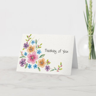Carte Penser à vous fleurs vierge de marguerite joyeuse