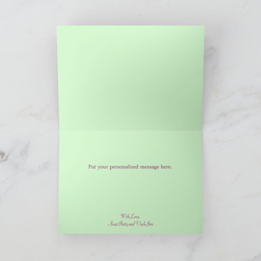 Carte Penser à vous Floral (Intérieur)