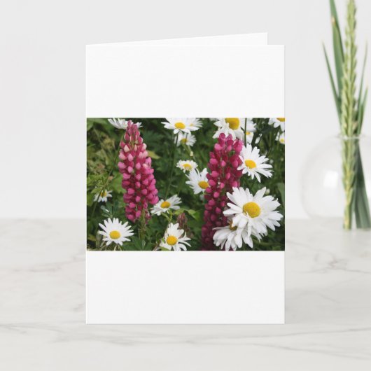 Carte Penser À Vous Floral Fleurs (Devant)