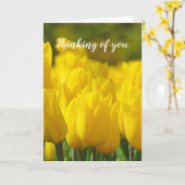 Carte Penser à vous Floral Jaune Sympathie moderne (Fleur jaune)