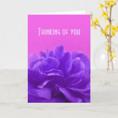 Carte Penser À Vous Floral Violet (Fleur jaune)