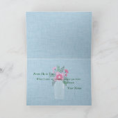 Carte Penser à vous Floral Wreath Note Card (Intérieur)