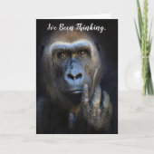 Carte Penser à vous Gorilla la faune salutation (Devant)