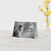 Carte Penser À Vous Kitten (Fleur jaune)