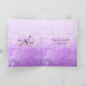 Carte Penser à vous l'amitié lunatique de la dame et du  (Intérieur)