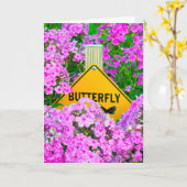 Carte Penser à vous le jardin des papillons (Fleur jaune)