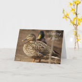 Carte Penser à vous les canards (Fleur jaune)