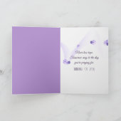 Carte Penser à vous Lilacs sur vieilles clés de piano (Intérieur)