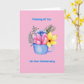 Carte Penser à vous lors de votre anniversaire (Fleur jaune)