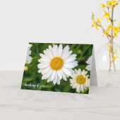 Carte penser à vous marguerite blanche (Fleur jaune)