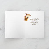 Carte Penser à vous me fait sourire drôle BOSS Sheep (Intérieur)