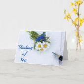 CARTE **PENSER À VOUS** MESSAGE DE SYMPATHIE (Fleur jaune)