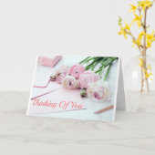 CARTE **PENSER À VOUS** MESSAGE DE SYMPATHIE (Fleur jaune)