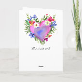 Carte Penser à vous Mon ami | Joli floral (Dos)