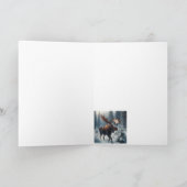 Carte Penser à vous Moose Animal Wildlife Art (Intérieur)