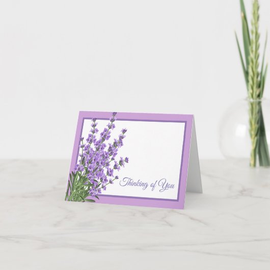 Carte Penser à vous Note Card-Lavender (Devant)