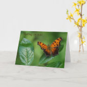 Carte Penser à vous par papillon ! (Fleur jaune)