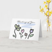 Carte Penser à vous - Pastel Garden (Fleur jaune)