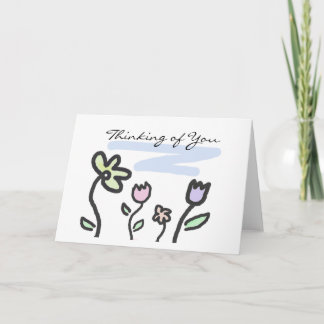 Carte Penser à vous - Pastel Garden